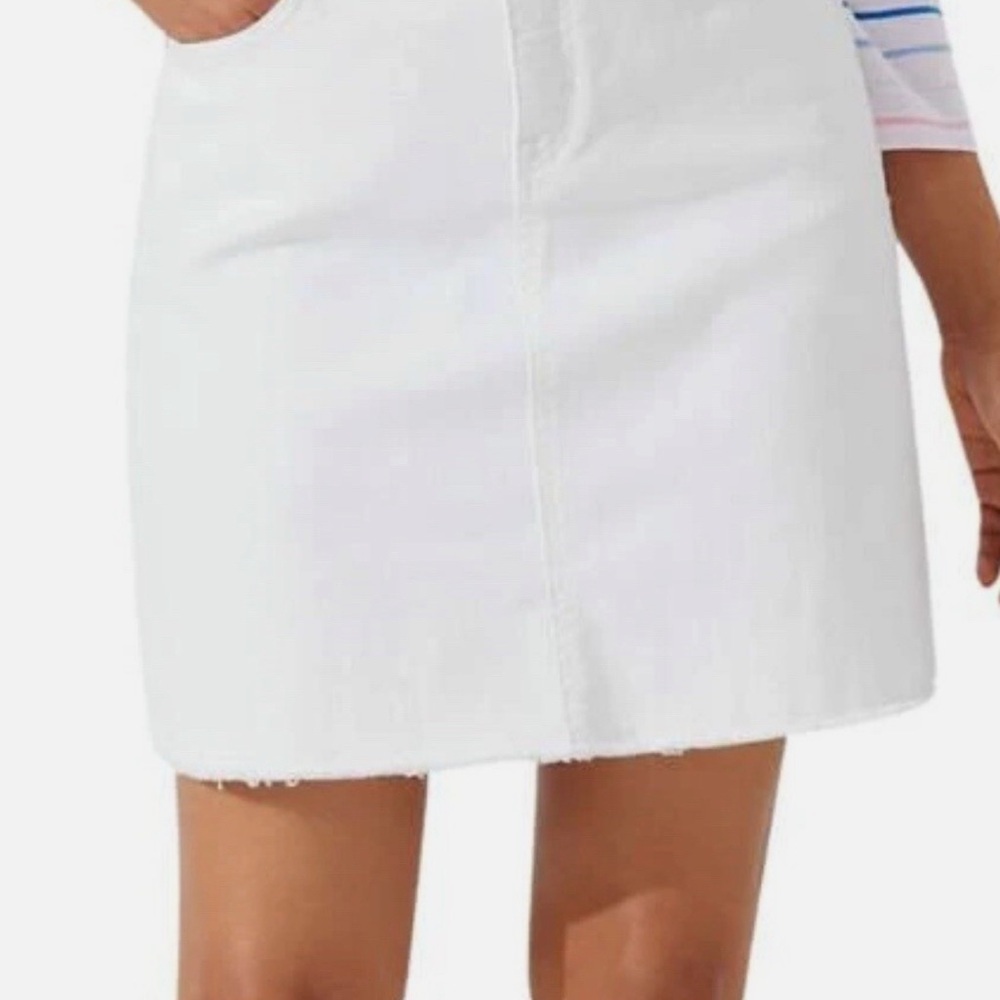 Tommy Bahama Ella Twill White Denim Skirt